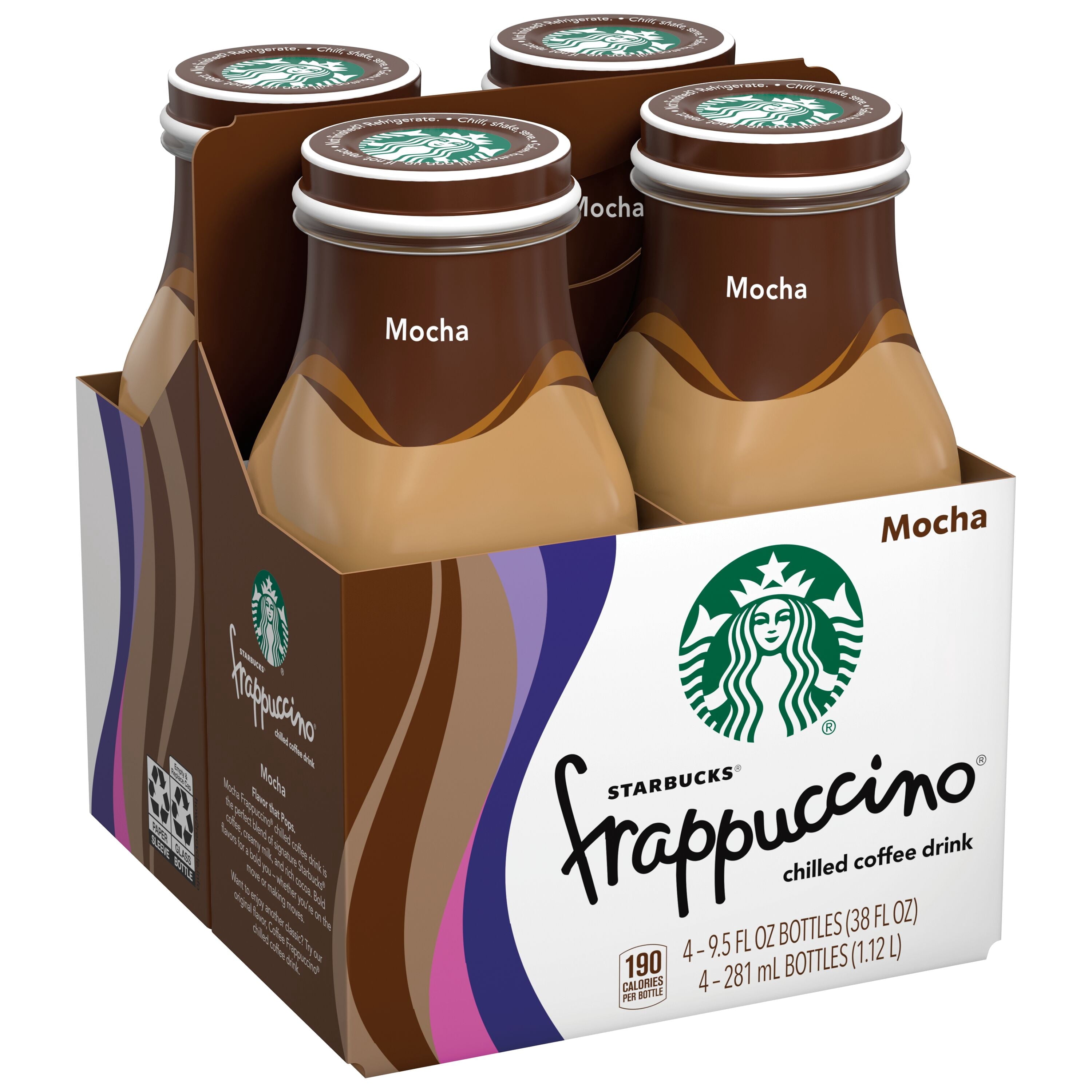 Starbucks Frappuccino Mocha Iced Coffee 9.5 fl oz 4 Pack