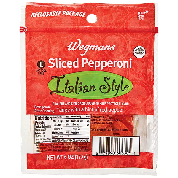 Wegmans Italian Style Sliced Pepperoni