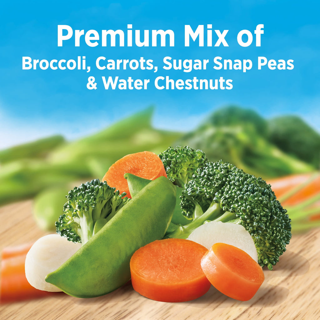 Birds Eye Steamfresh Broccoli Carrots Sugar Snap Peas Water Chestnuts Frozen 10.8 Oz