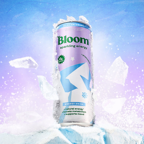 Bloom Nutrition Sparkling Energy Drink Glacier Crush 12 fl oz Single Can