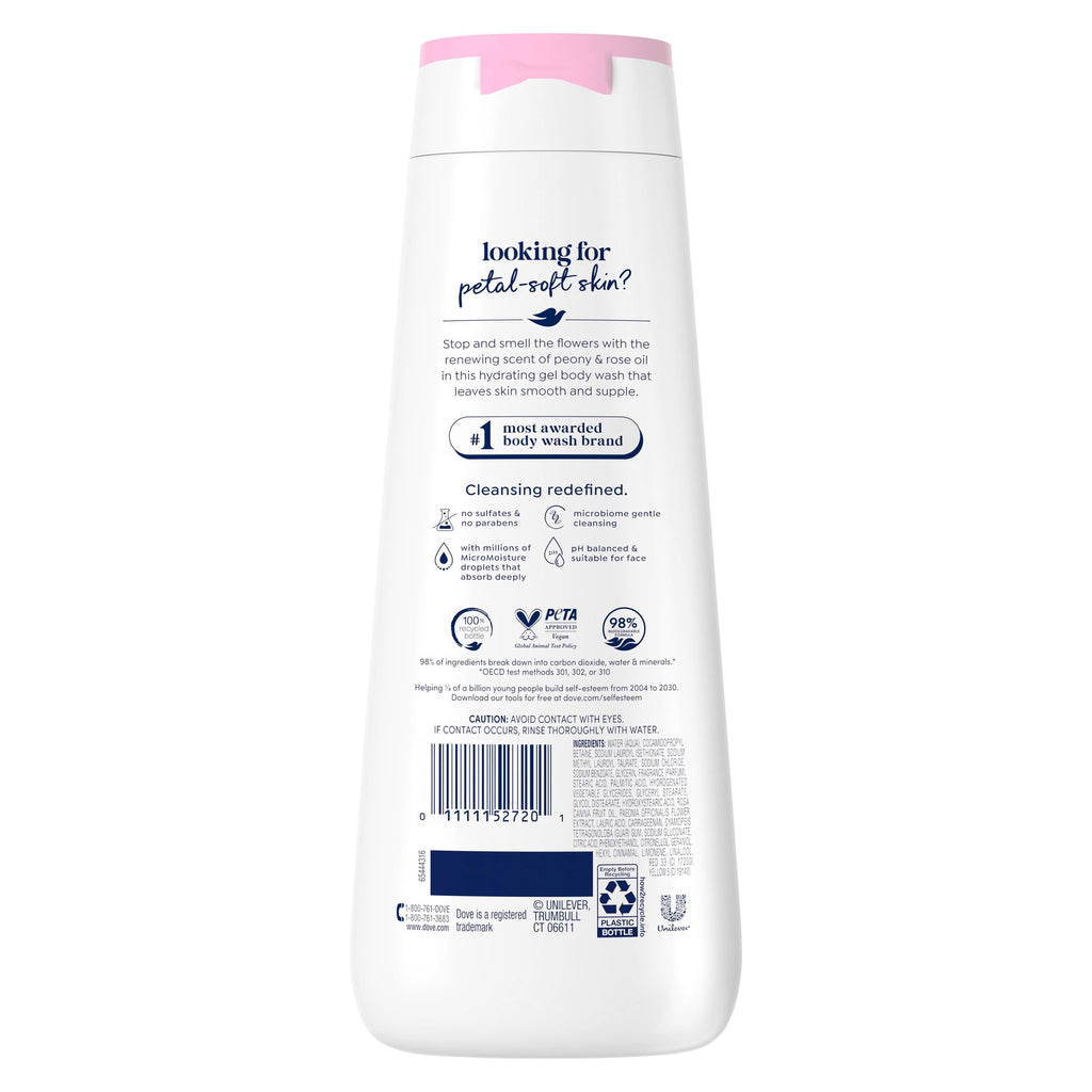 Dove Renewing Body Wash Peony & Rose Oil Moisturizing Cleanser 20 fl oz