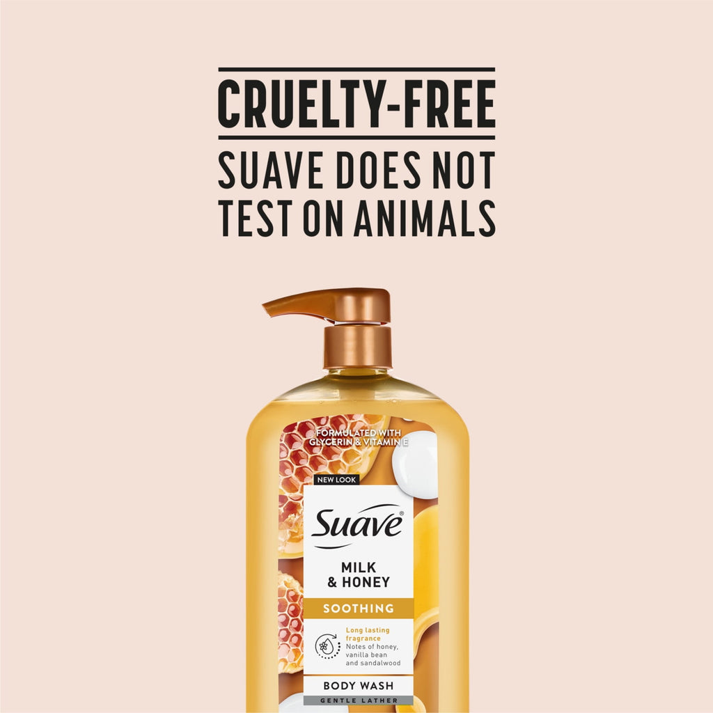 Suave Milk & Honey Moisturizing Body Wash with Glycerin & Vitamin E 30 fl oz