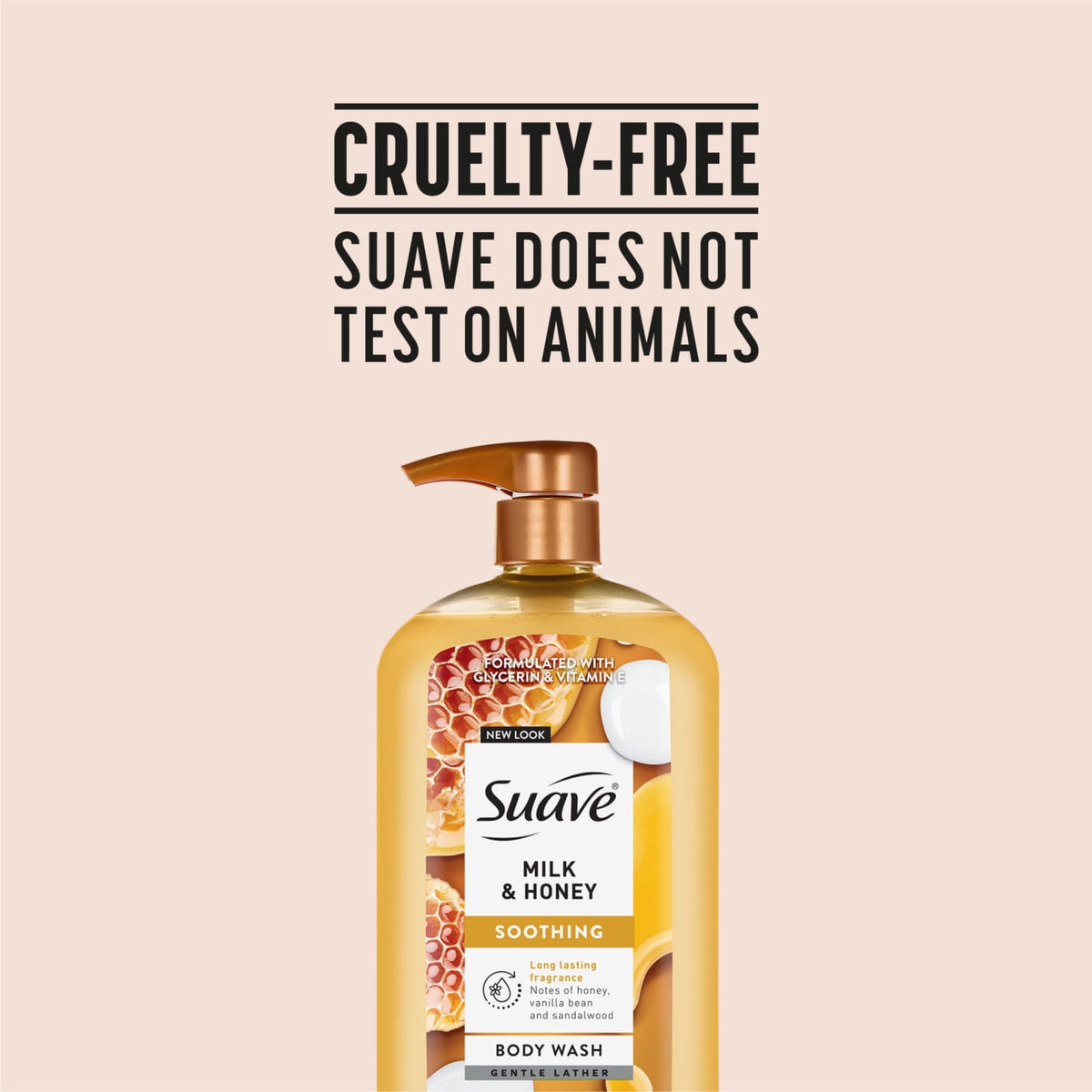 Suave Milk & Honey Moisturizing Body Wash with Glycerin & Vitamin E 30 fl oz