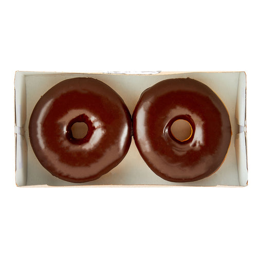 Chocolate Iced Ring Donuts 4 Oz 2 Count Freshness Guaranteed