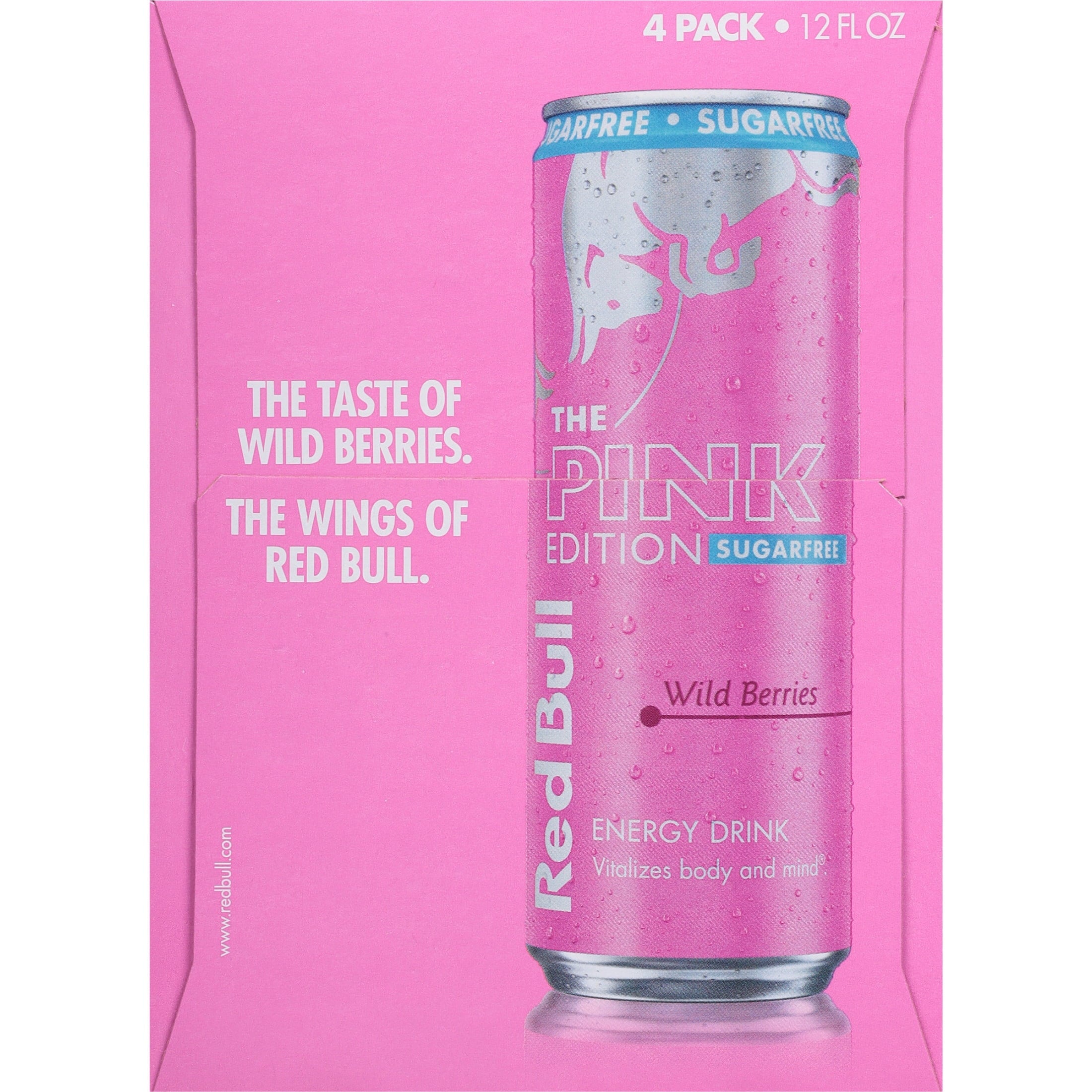 Red Bull Pink Edition Sugar Free Wild Berries Energy Drink 12 fl oz 4 Pack Cans