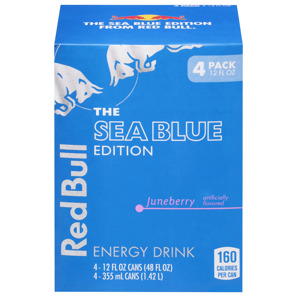 Red Bull Sea Blue Edition Juneberry Energy Drink 12 fl oz 4 Pack Cans