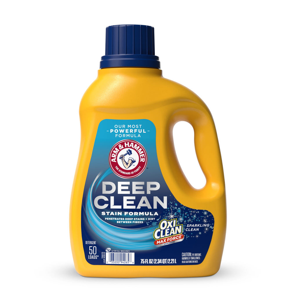 ARM & HAMMER Plus OxiClean Max Force Liquid Laundry Detergent Sparkling Clean 75 fl oz 50 Loads
