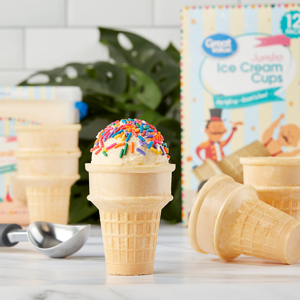 Great Value Jumbo Ice Cream Cups 2.75 Oz 12 Count