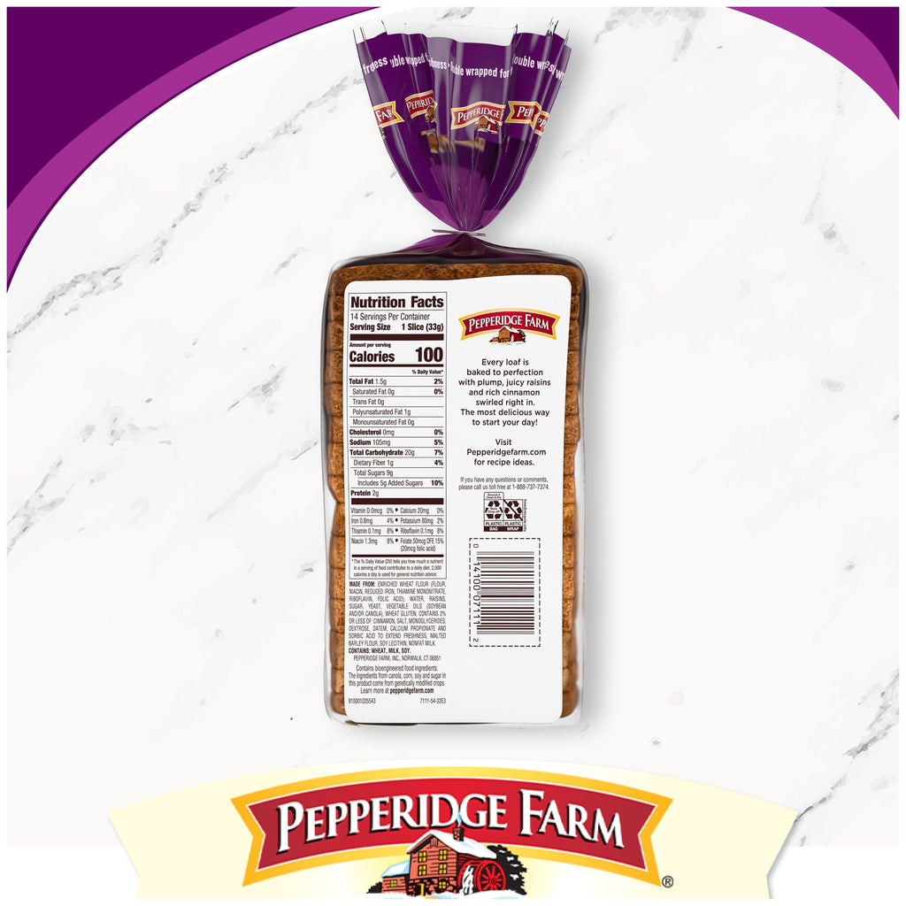 Raisin Cinnamon Swirl Breakfast Bread 16 Oz 1 Count