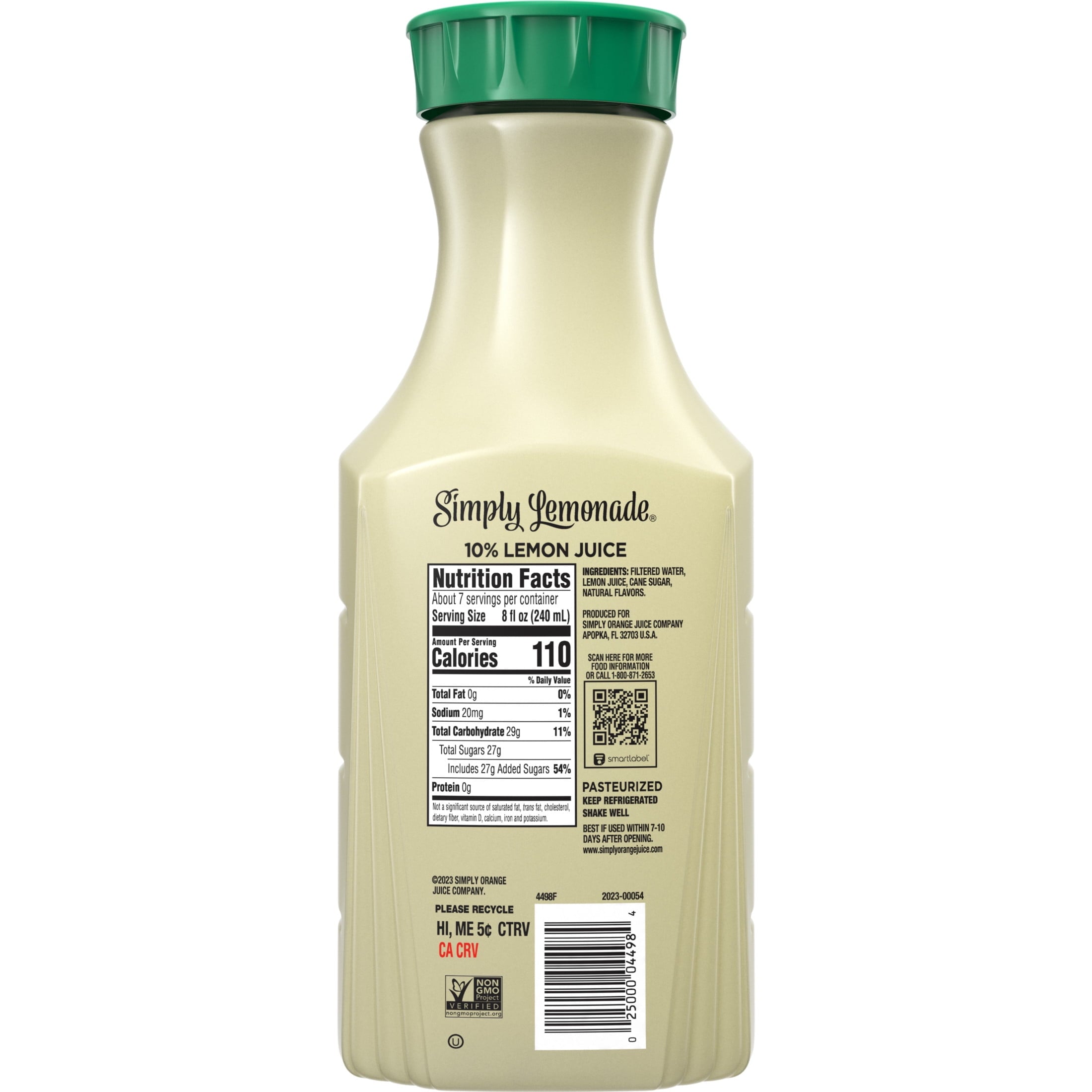 Simply Lemonade Juice Drink 52 fl oz Bottle