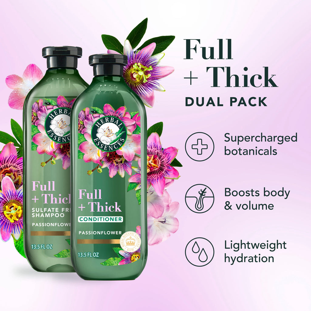 Herbal Essences Full + Thick Passionflower Shampoo and Conditioner Dual Pack 27 fl oz