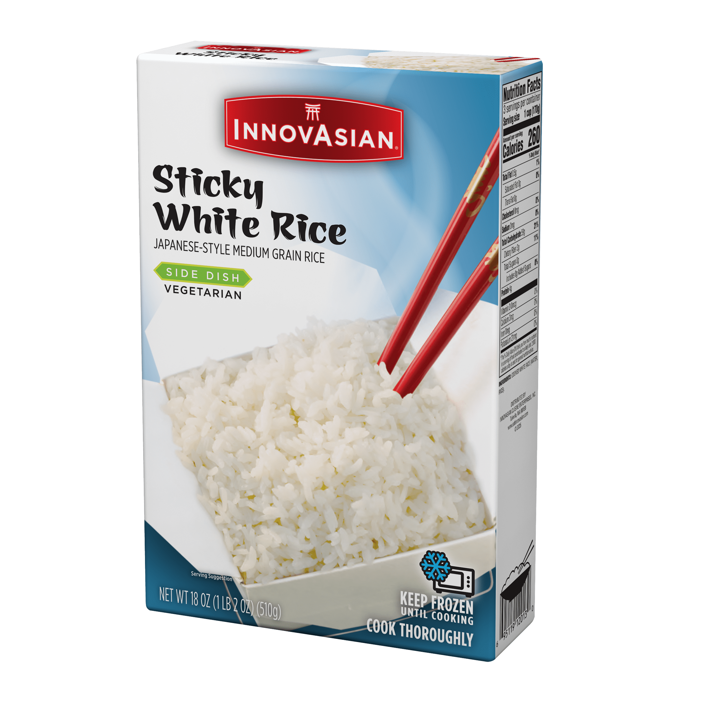 InnovAsian Cuisine Sticky White Rice Frozen Side Dish 18 Oz