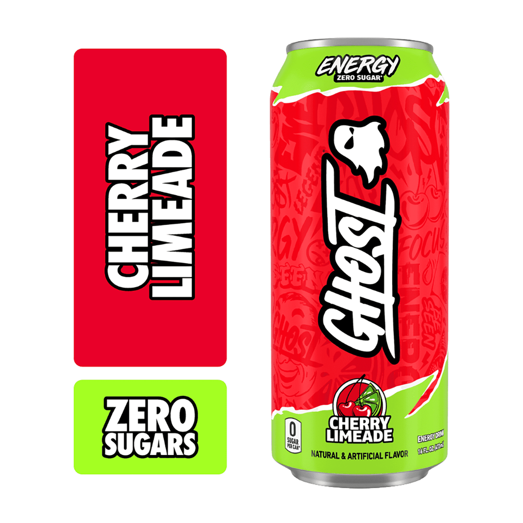 GHOST Energy Cherry Limeade Sugar Free Energy Drink 16 fl oz Single Can