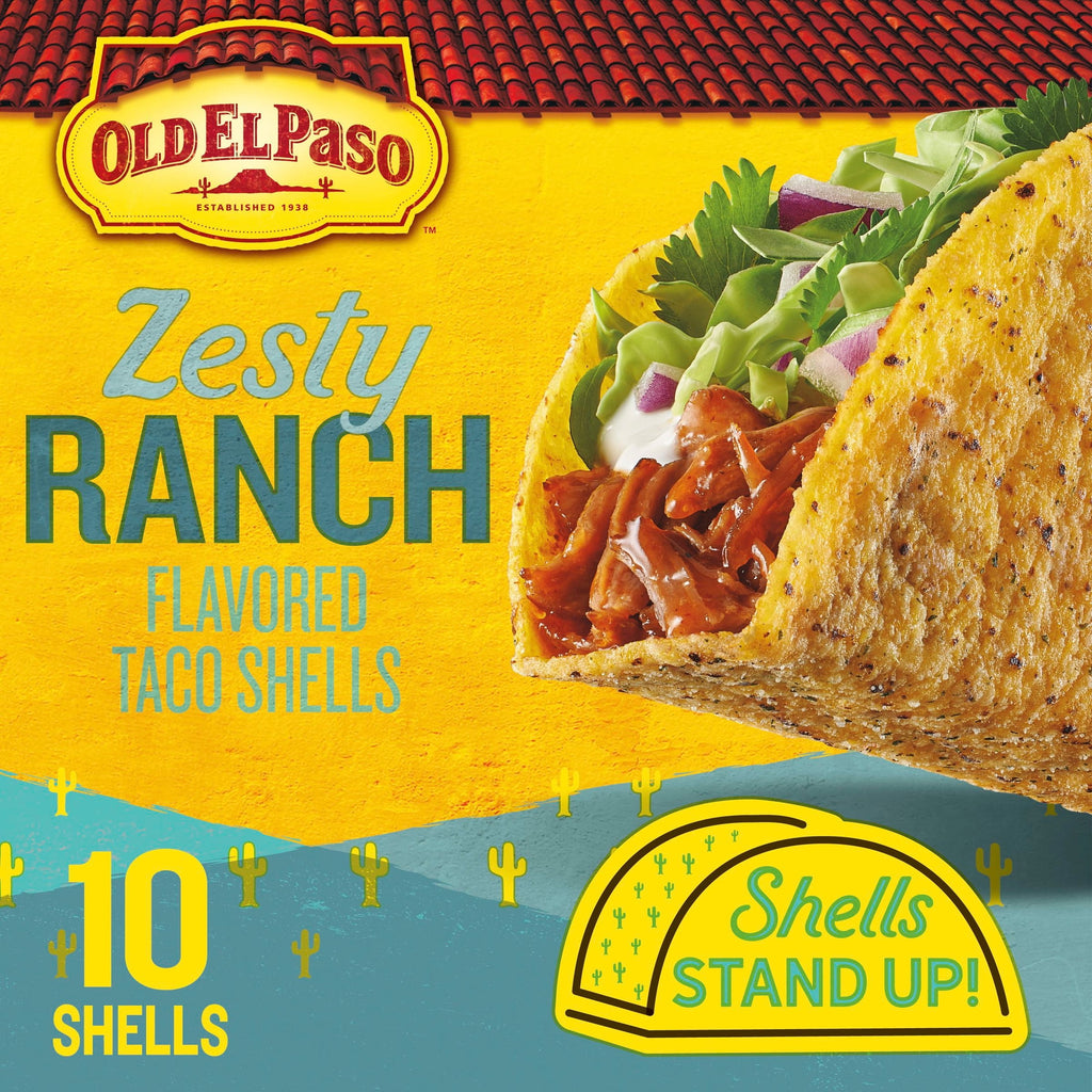 Stand 'N Stuff Crunchy Taco Shells Zesty Ranch 5.4 Oz 10 Count