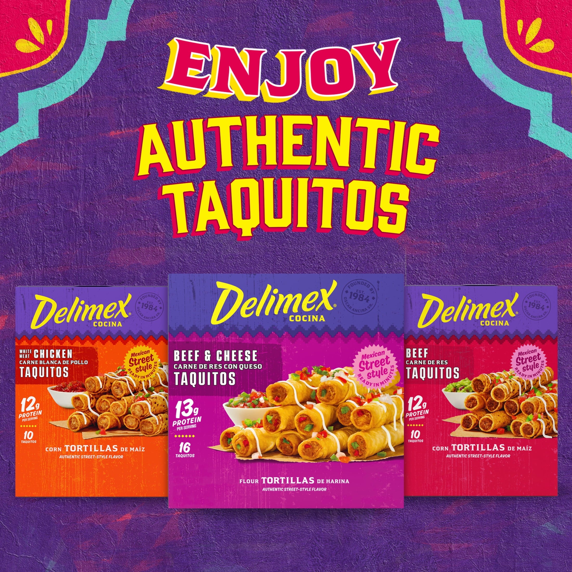 Delimex Beef & Cheese Taquitos Frozen Snacks 16 Count 1.32 Lb