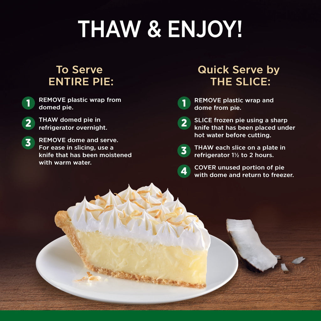 Coconut Cream Pie 30.3 Oz Frozen Dessert Marie Callender's