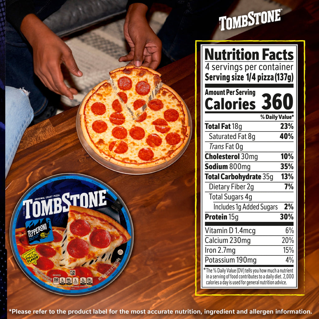 Tombstone Original Thin Crust Pepperoni Pizza Frozen 19.3 Oz