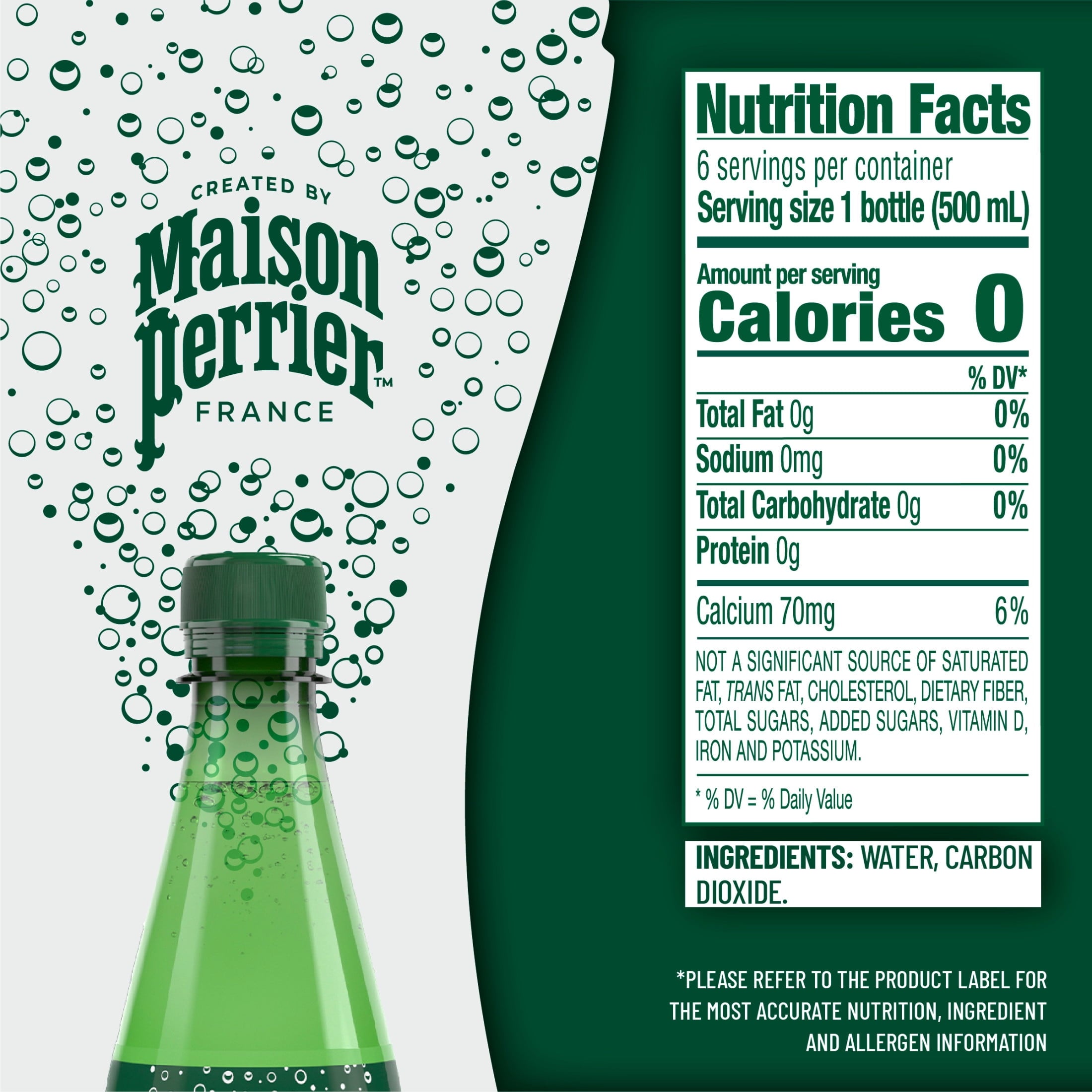 Maison Perrier Ultimate Sparkling Water 16.9 fl oz Plastic Bottles 6 Pack