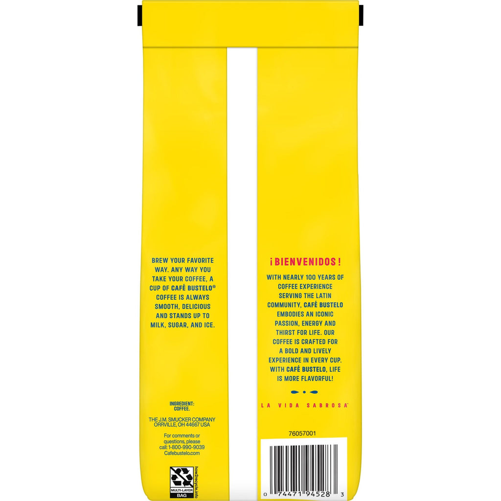 Café Bustelo Naturally Caffeinated Medium Roast Ground Coffee 11 oz Bag