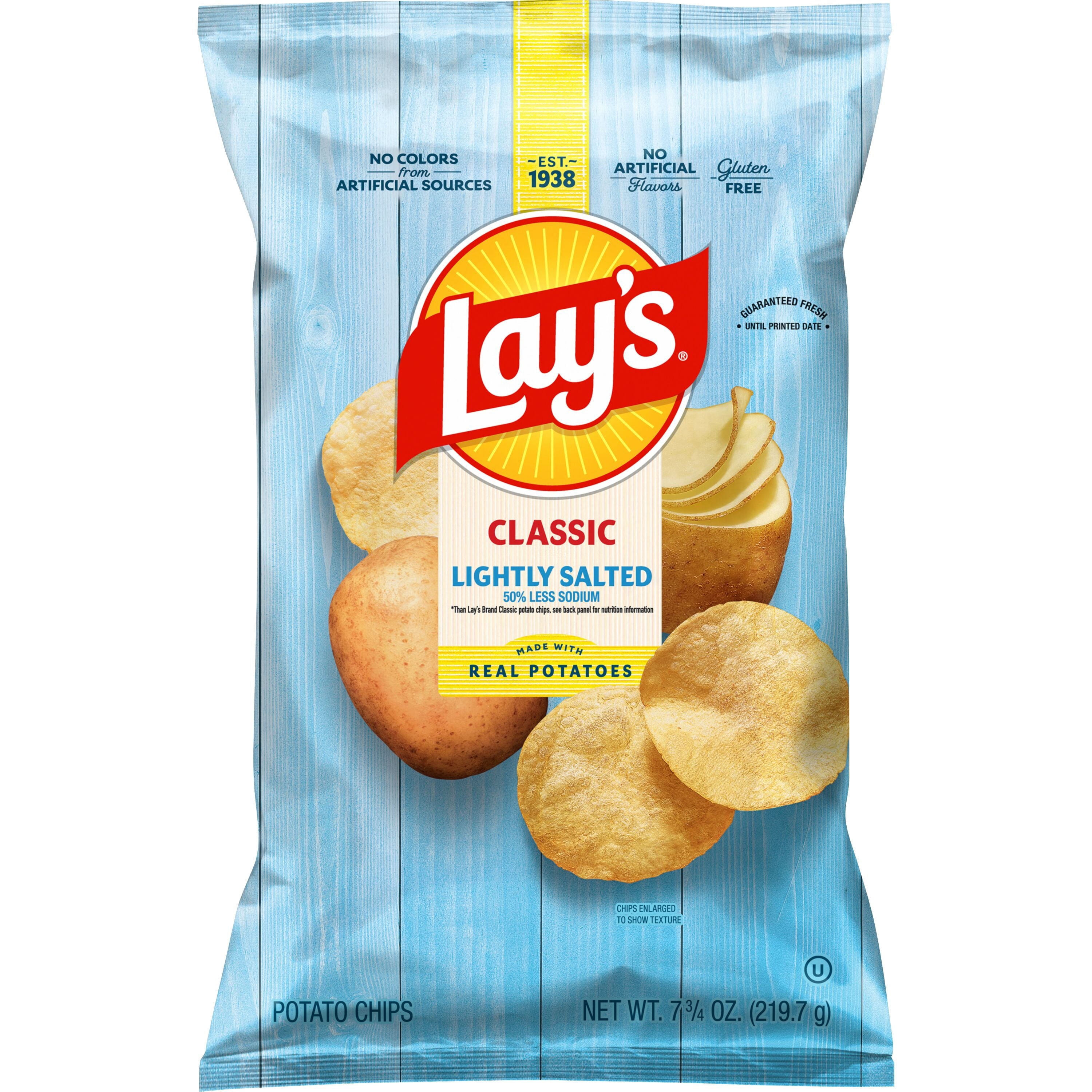 Lightly Salted Potato Chips 7.75 Oz Lay's