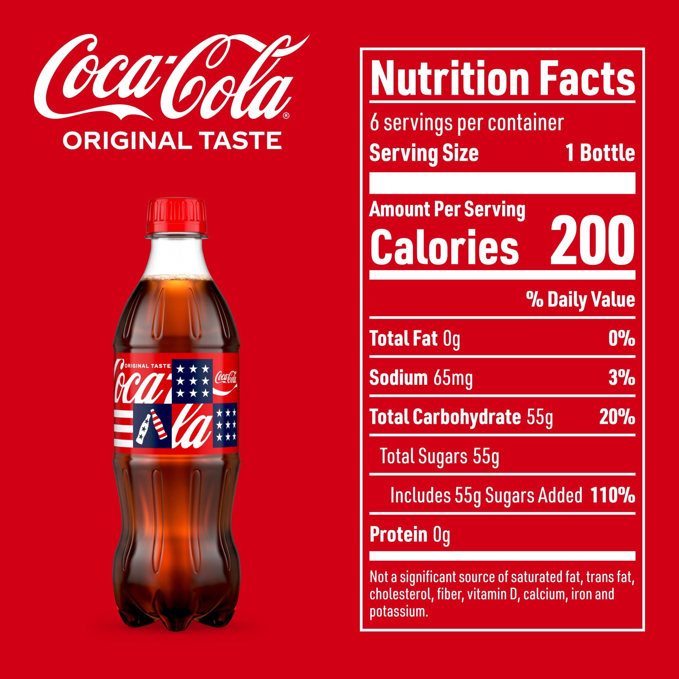Soda Pop Bottles 16.9 Fl Oz 6 Pack Coca-Cola