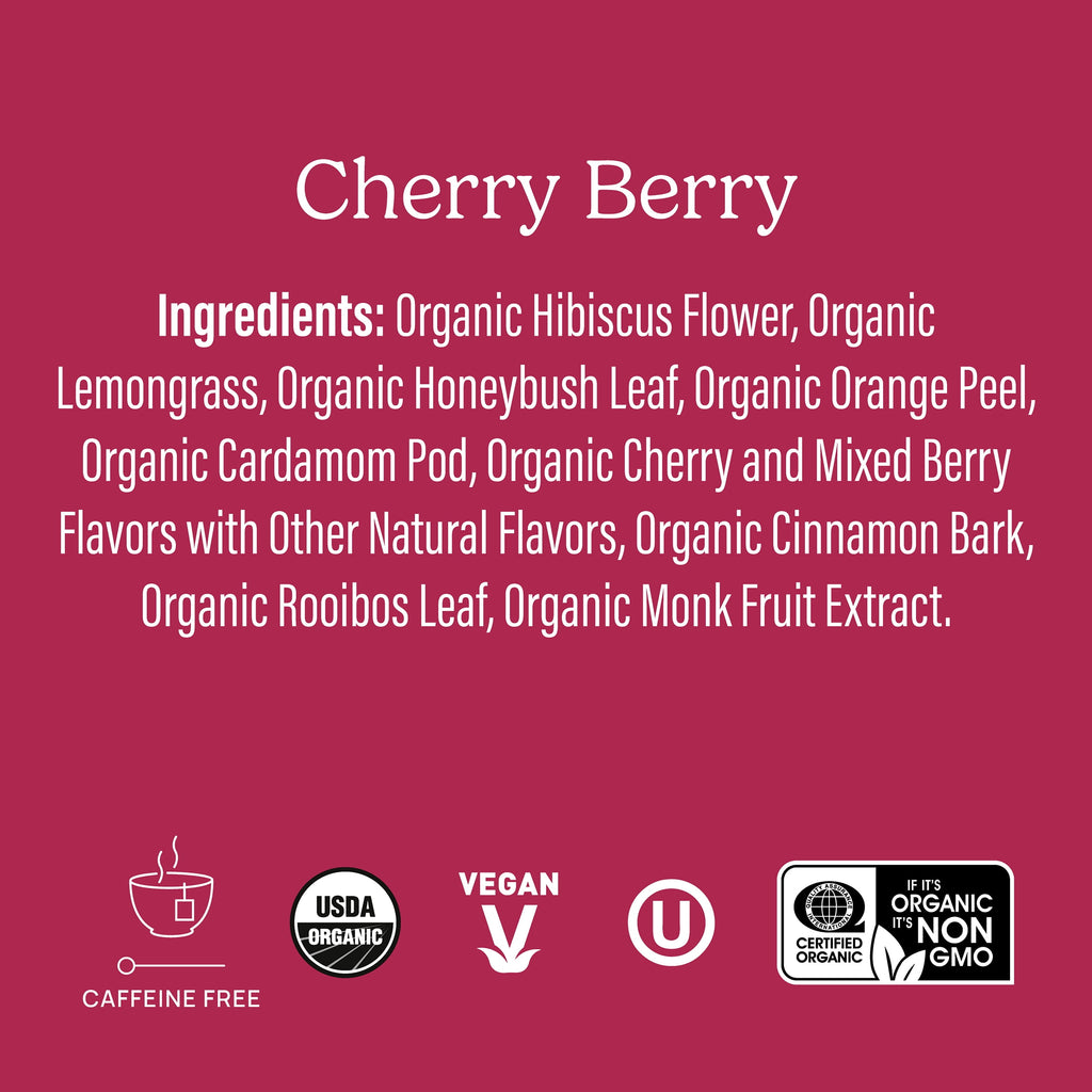 Yogi Cherry Berry Caffeine-Free Organic Herbal Tea Bags 16 Count