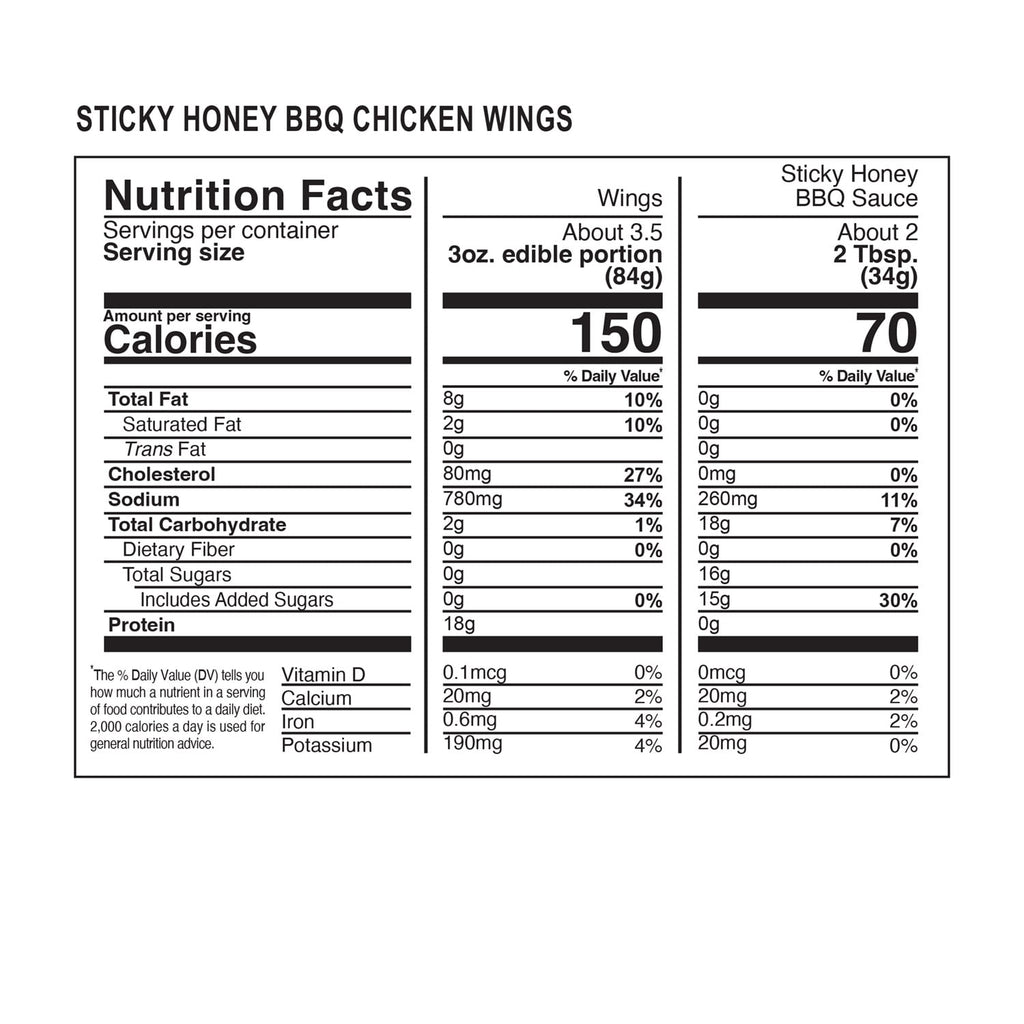 Kinder's Sticky Honey BBQ Frozen Chicken Wings 19 Oz