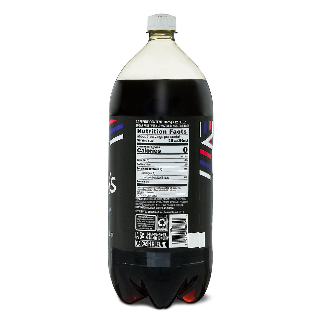 Sam's Choice Zero Sugar Cola Soda Pop Bottle 2 L