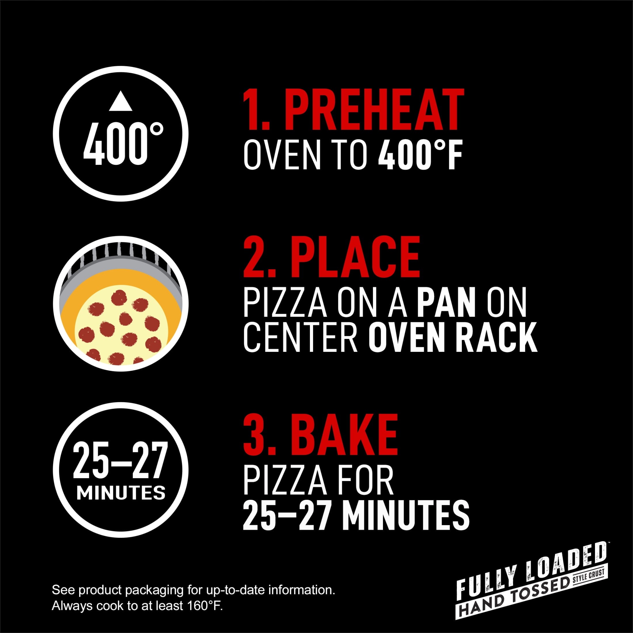 Red Baron Fully Loaded Hand Tossed Meat Lovers Frozen Pizza 28.4 Oz