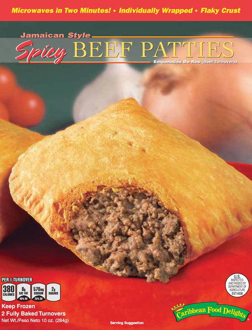 Caribbean Food Delights Jamaican Style Spicy Beef Patties 10 Oz Frozen 2 Count