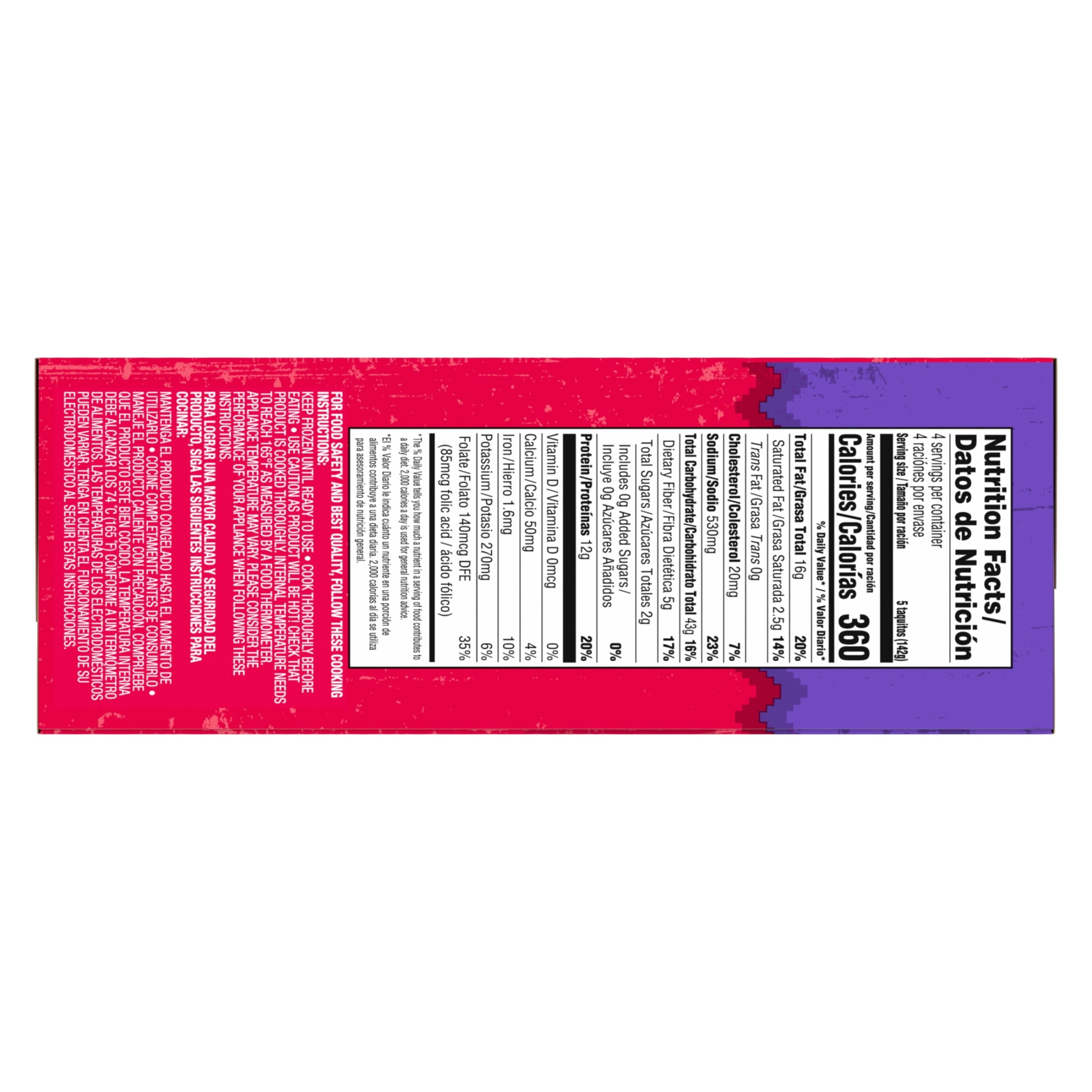 Delimex Beef Taquitos Frozen Snacks 20 Ct 20 Oz