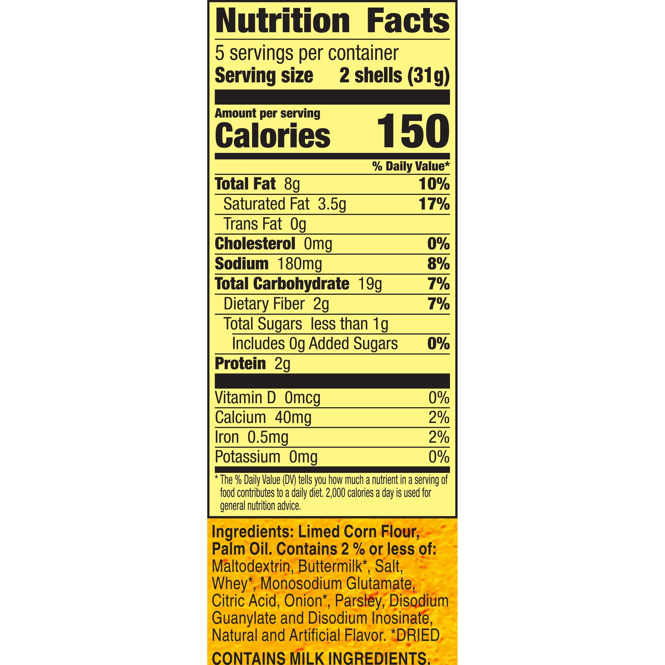 Stand 'N Stuff Crunchy Taco Shells Zesty Ranch 5.4 Oz 10 Count