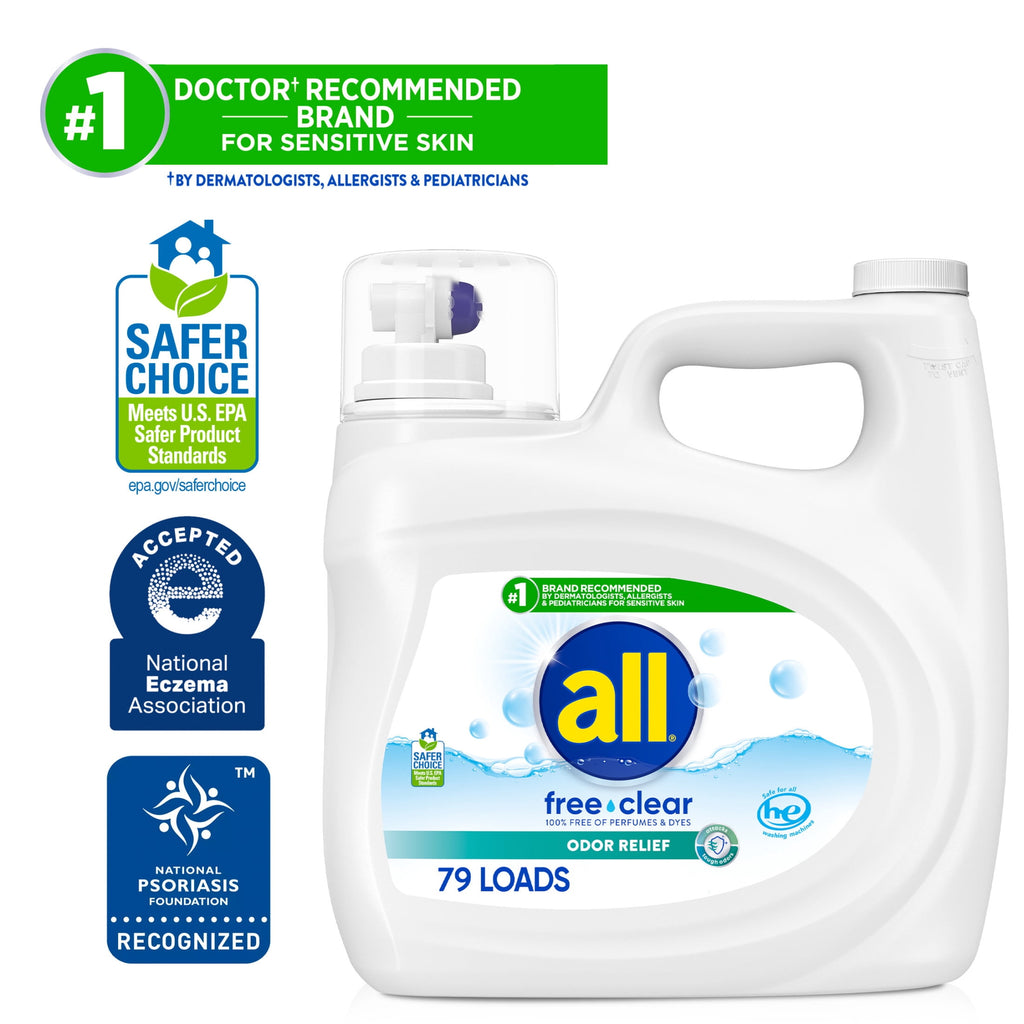 all Free Clear Odor Relief Liquid Laundry Detergent 118 fl oz 79 Loads