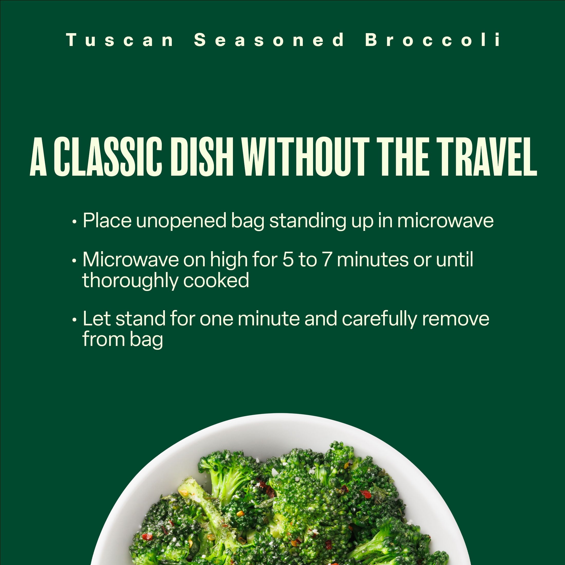Green Giant Simply Steam Tuscan Seasoned Broccoli Frozen 9 Oz