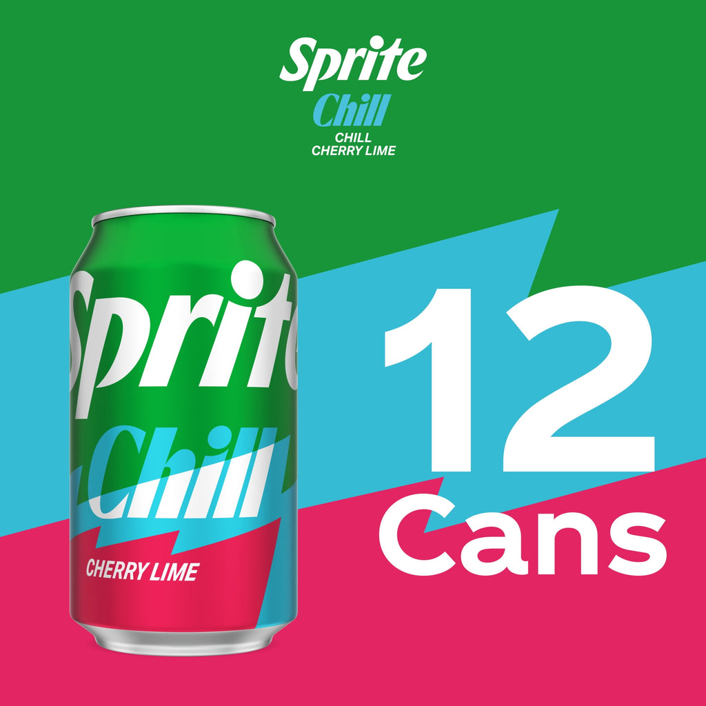 Sprite Chill Cherry-Lime Caffeine Free Soda Pop Fridge Pack Cans 12 Fl Oz 12 Pack