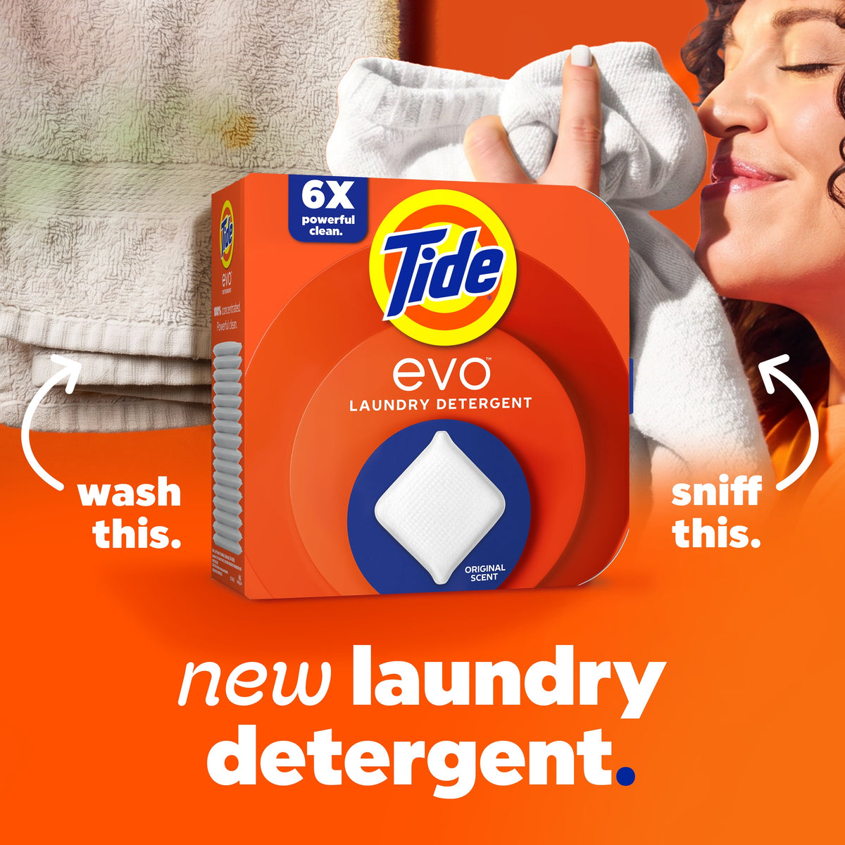 Tide evo Laundry Detergent Tiles 100% Concentrated Original Scent 16 Count