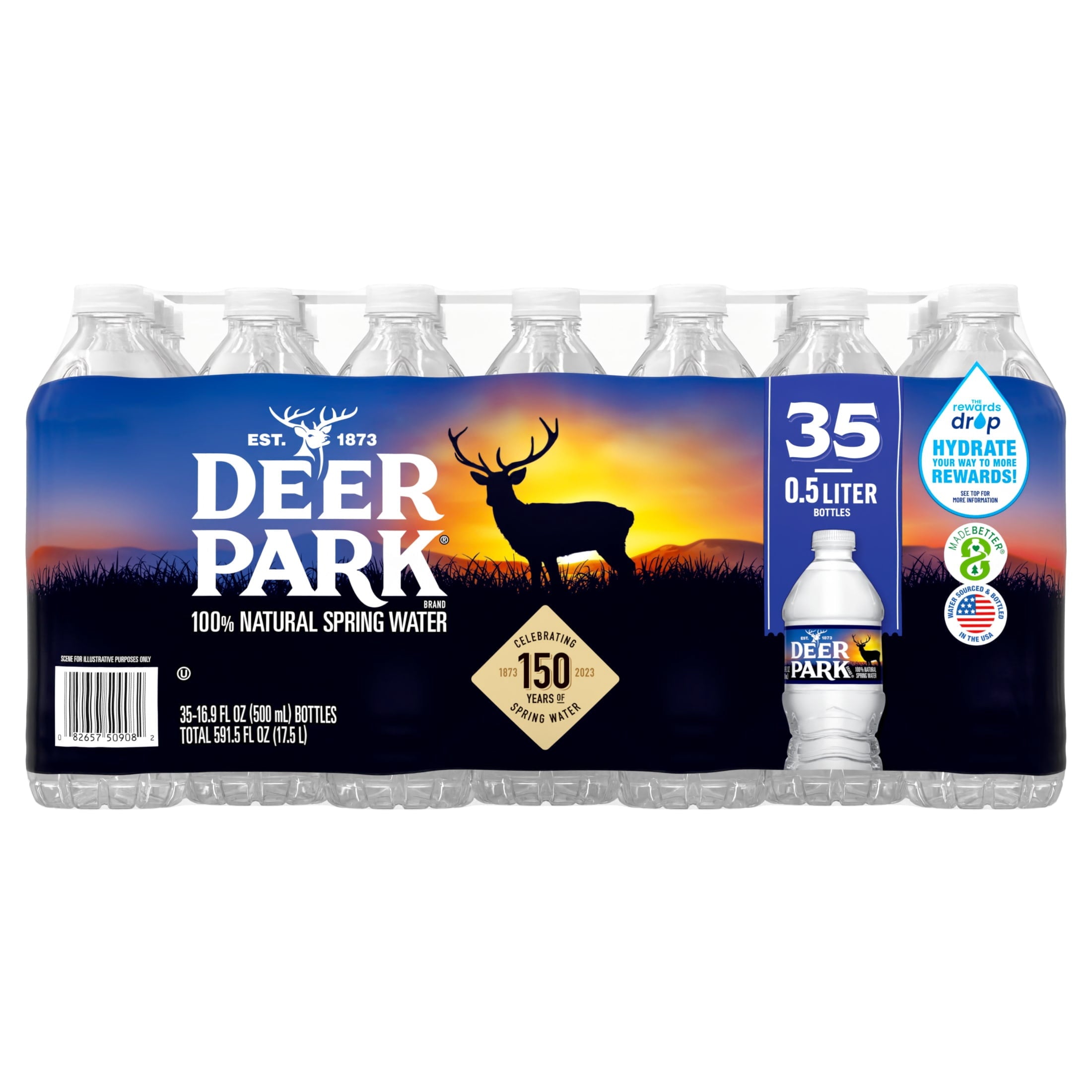 Deer Park Spring Water 16.9 fl oz Plastic Bottles 35 Pack