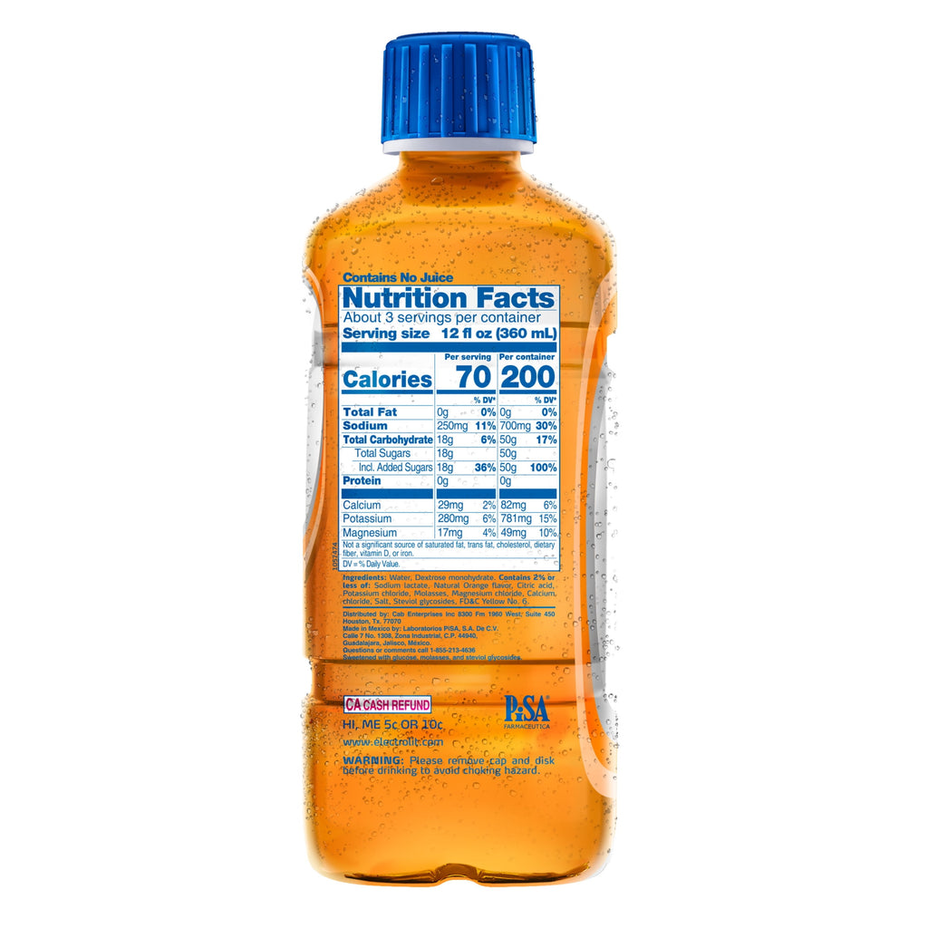 Electrolit Orange Electrolyte Hydration Beverage 33.8 fl oz
