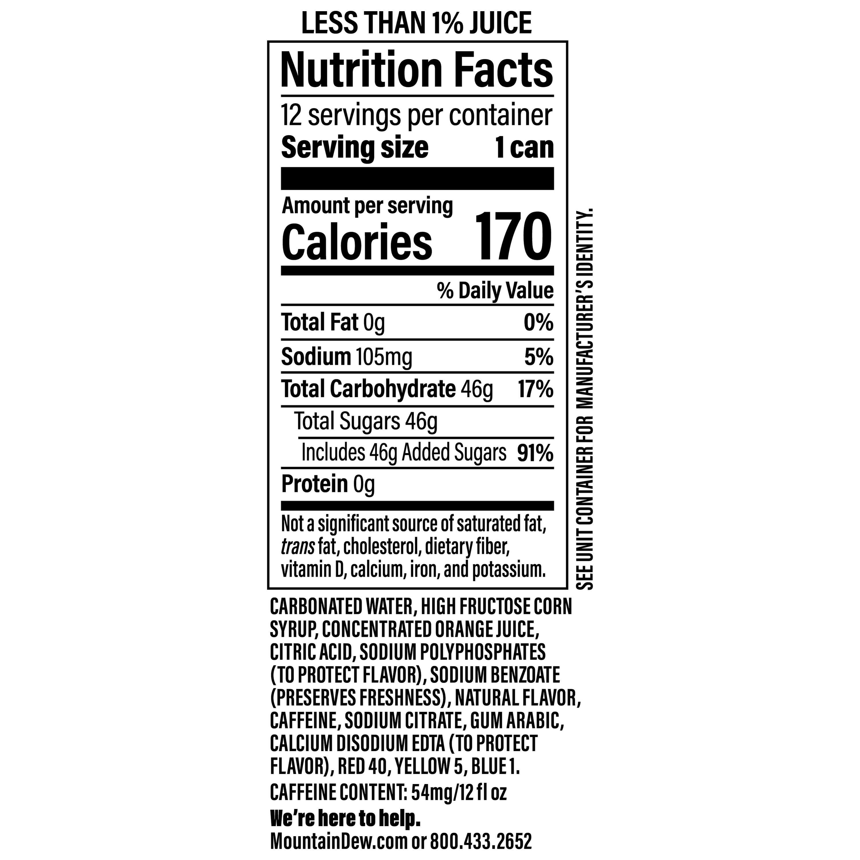 Mountain Dew Code Red Cherry Flavored Soda Pop Cans 12 Fl Oz 12 Pack