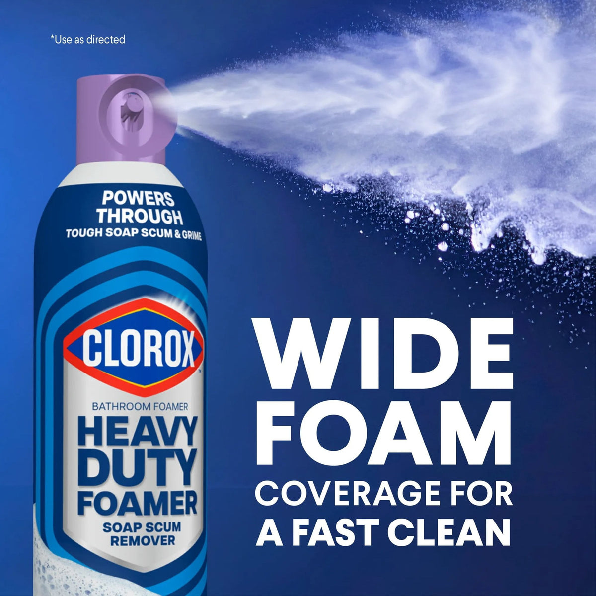 Clorox Heavy Duty Bathroom Foamer Soap Scum Remover Lavender Clean 20 oz