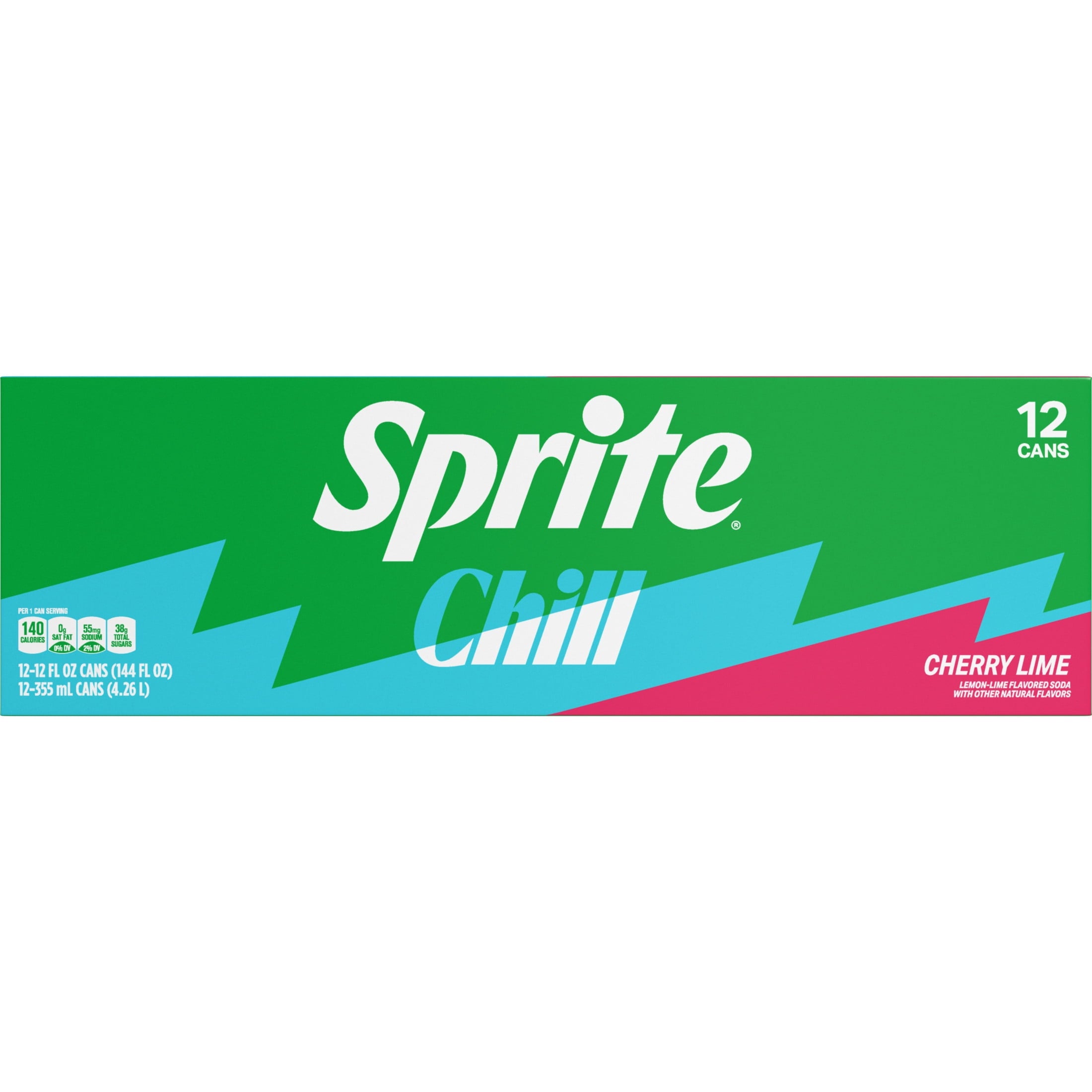 Sprite Chill Cherry-Lime Caffeine Free Soda Pop Fridge Pack Cans 12 Fl Oz 12 Pack