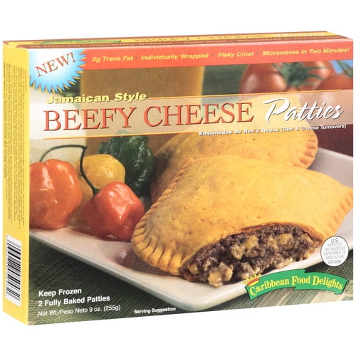 Caribbean Food Delights Jamaican Style Beefy Cheese Patties 10 Oz Frozen 2 Count