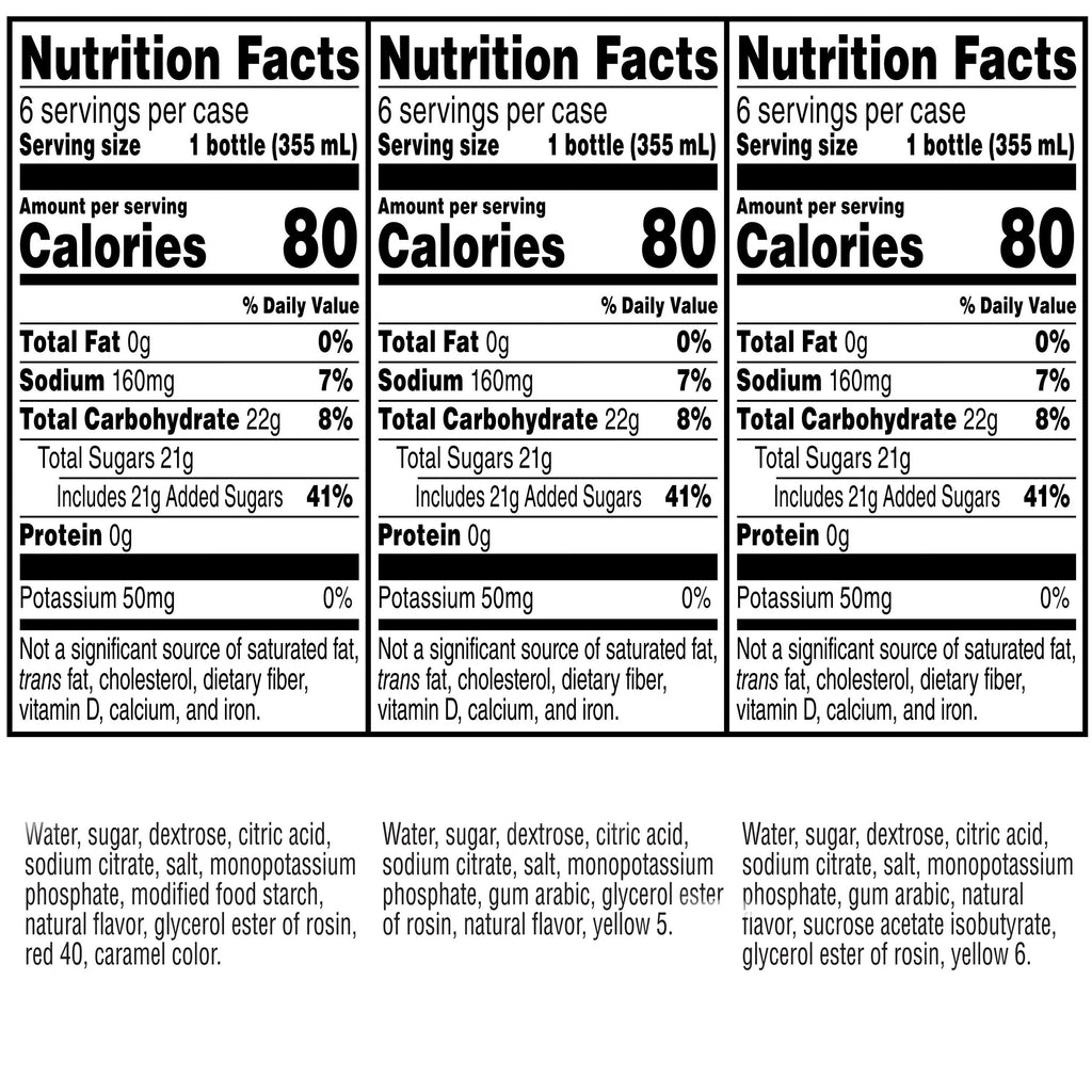 Gatorade Sports Drink Variety Pack Lemon Lime Fruit Punch Orange 12 fl oz 18 Count