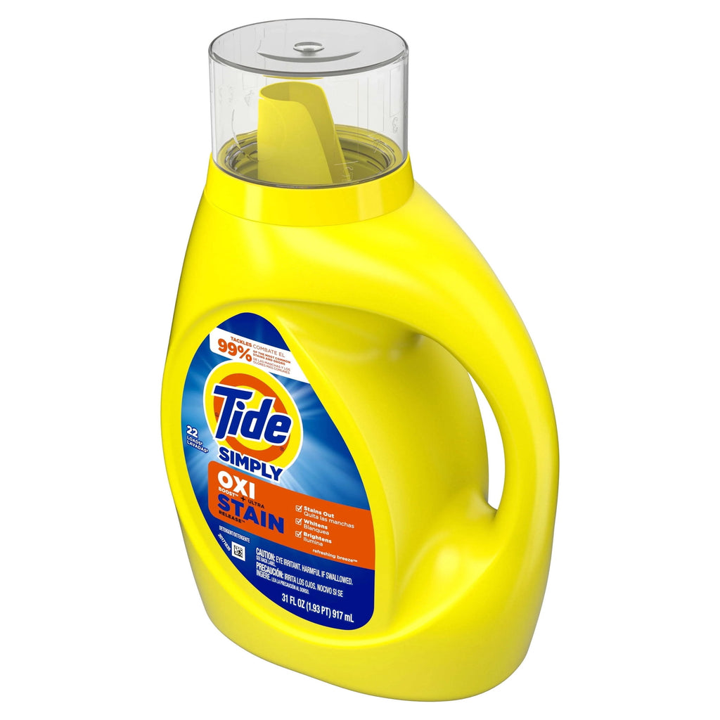 Tide Simply Oxi Boost Plus Ultra Stain Release Liquid Laundry Detergent Refreshing Breeze 31 fl oz 22 Loads