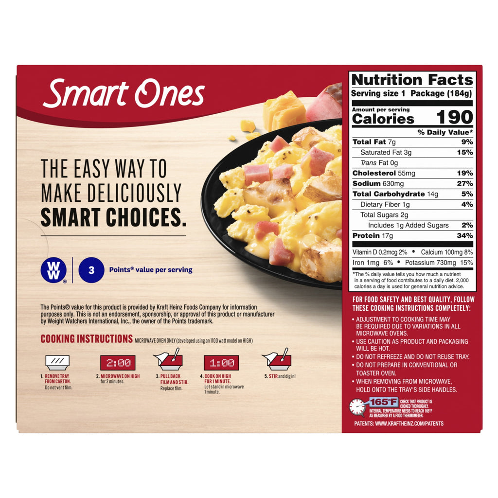 Smart Ones Ham & Cheese Scramble Frozen Meal 6.49 Oz