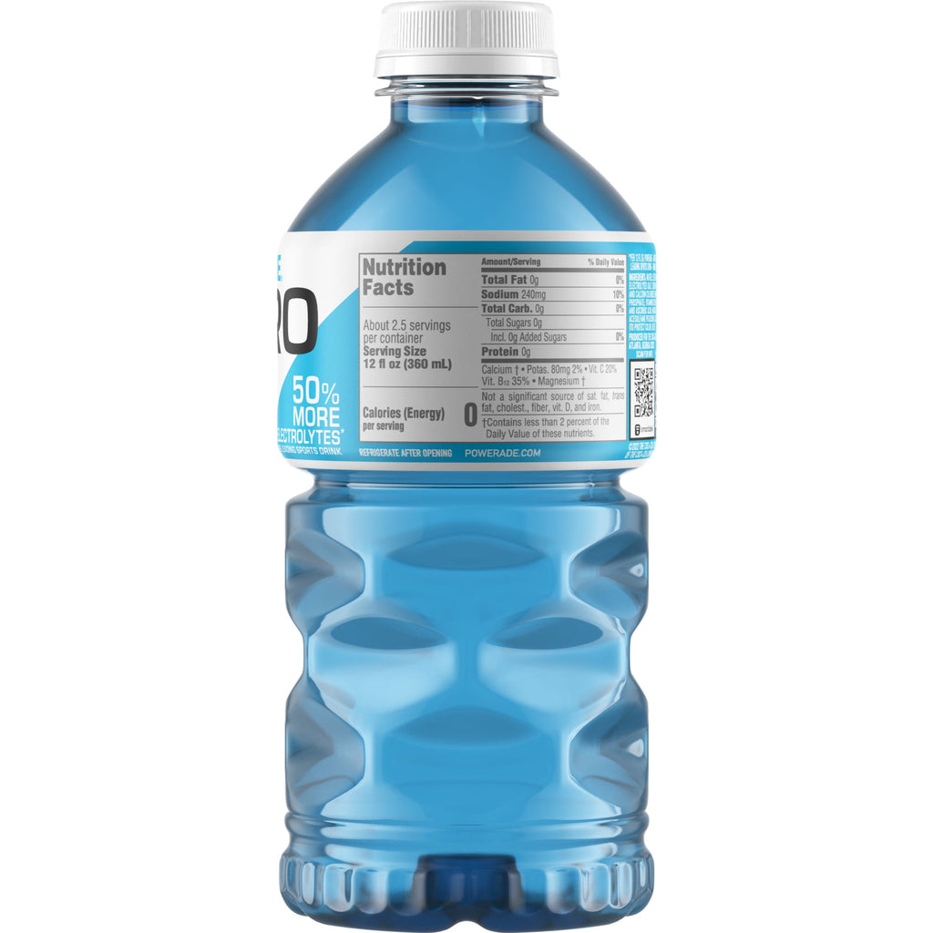 Powerade Zero Sugar Mixed Berry Electrolyte Sports Drink 28 fl oz Bottle