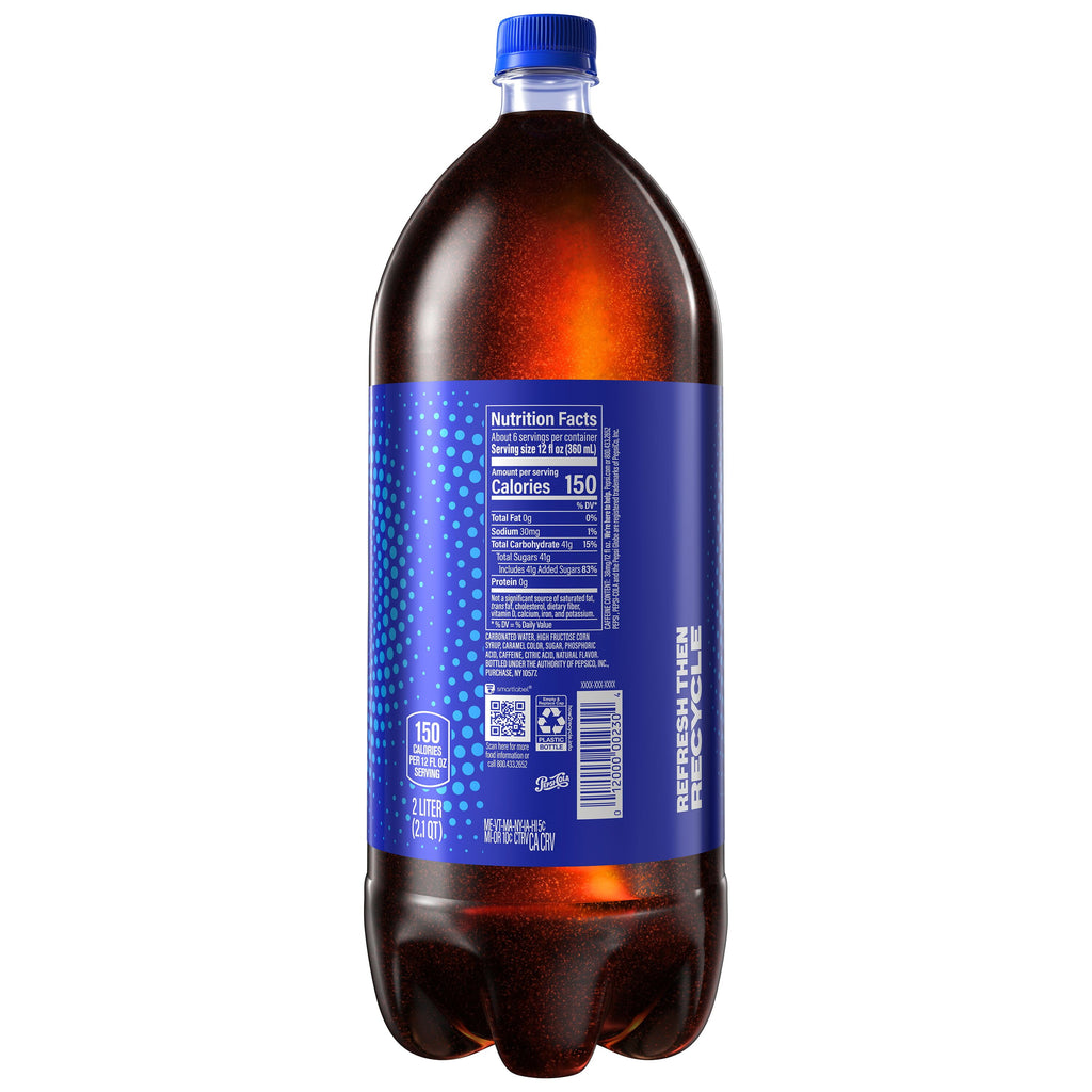 Pepsi Cola Soda Pop 2 Liter Bottle