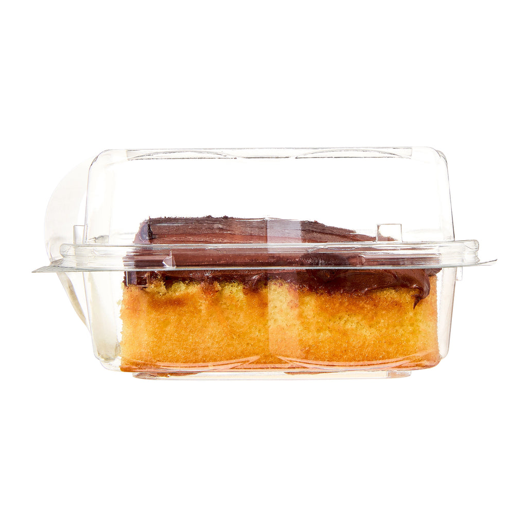 Yellow Cake Square With Chocolate Icing 6 Oz Freshness Guaranteed