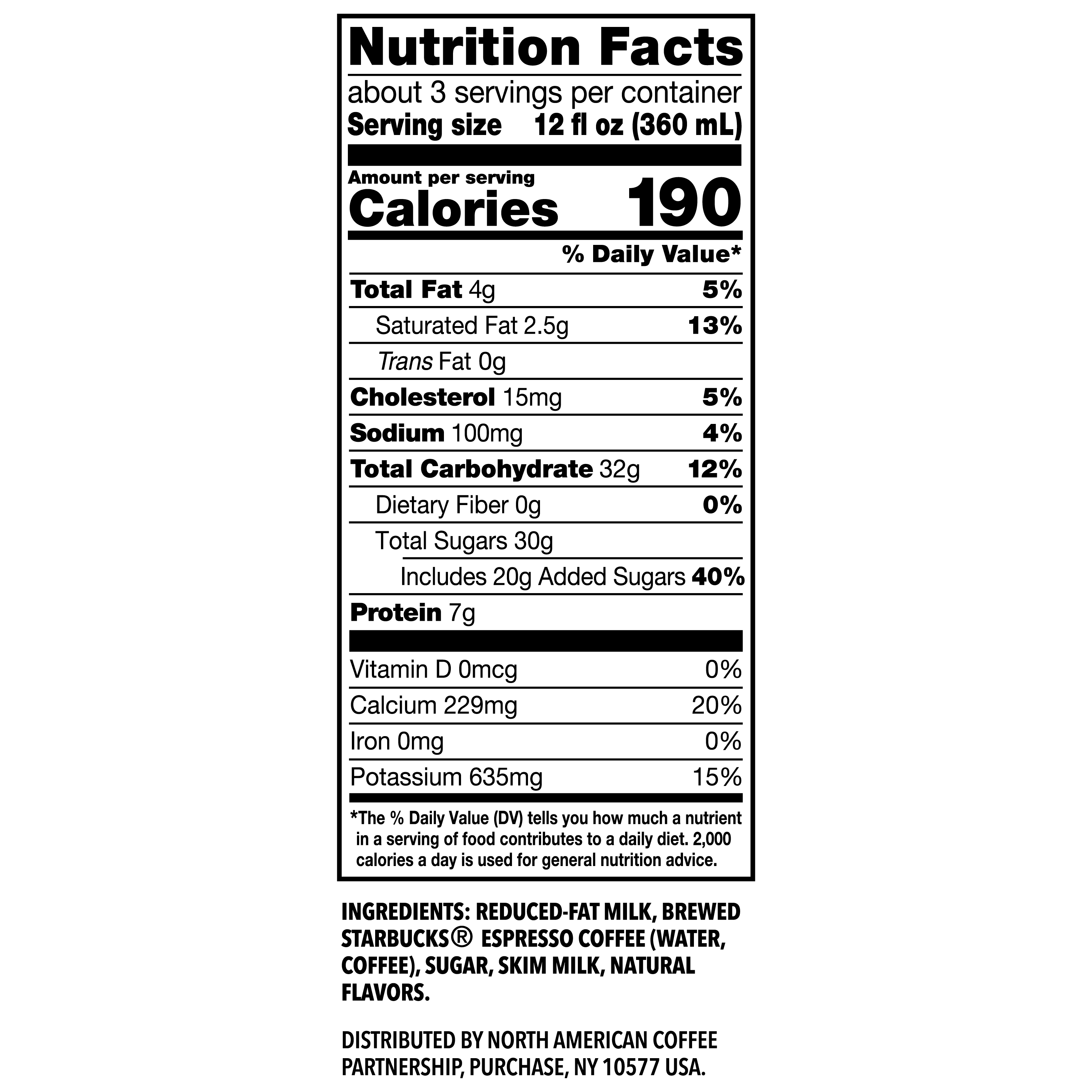 Starbucks Vanilla Latte Naturally Caffeinated Light Roast Iced Coffee Drink 40 fl oz Bottle