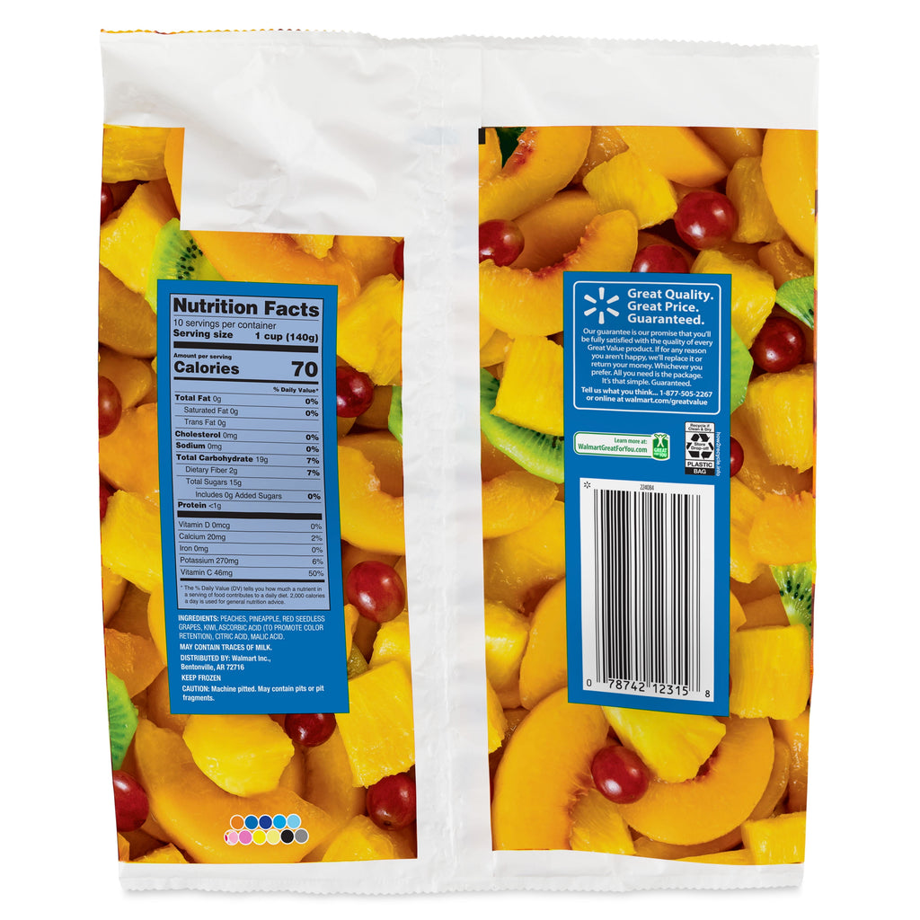Great Value Fruit Salad Blend Frozen 48 Oz
